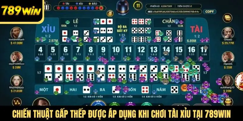 Chiến thuật gấp thếp được áp dụng khi chơi tài xỉu tại 789Win