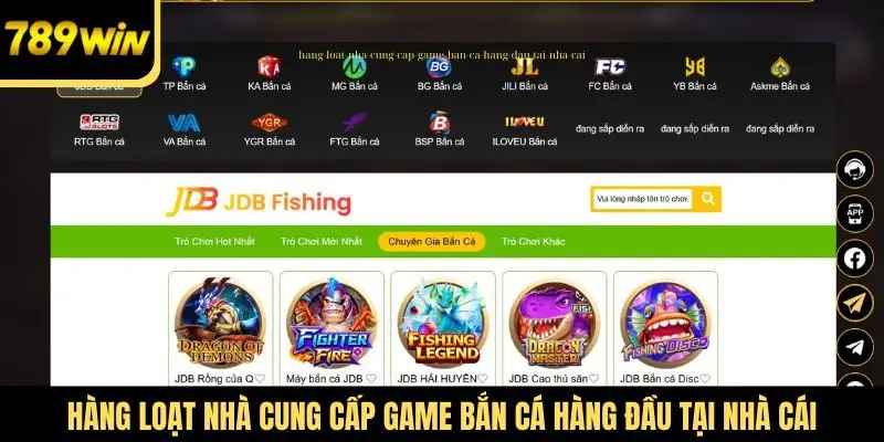 Hàng loạt nhà cung cấp game bắn cá hàng đầu tại nhà cái